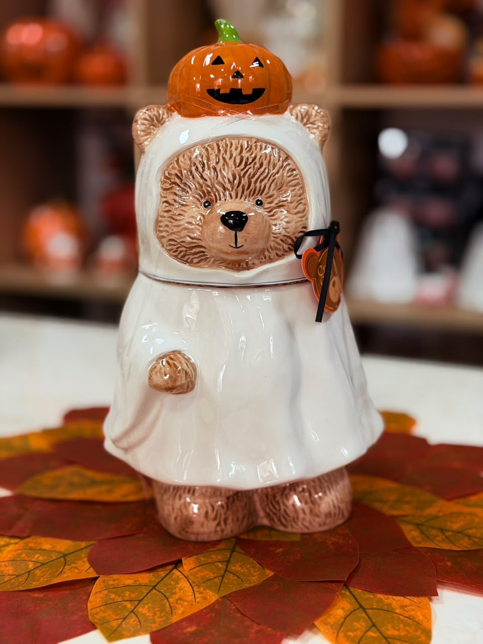 OT-DE-147 Oso con Disfraz de Fantasma & Calabaza