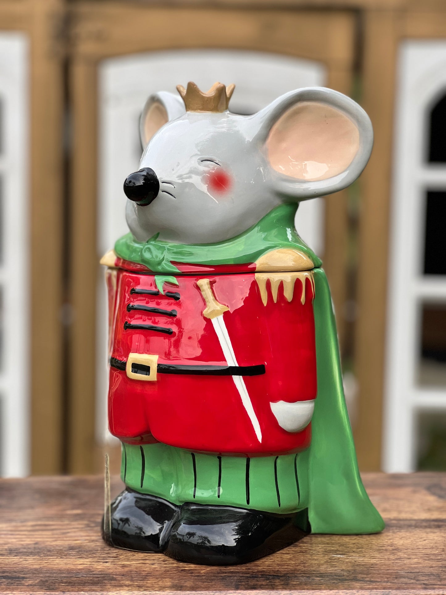 NA-DE-044 Decoración Bombonera Raton Navidad