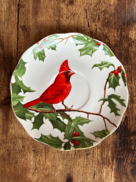 NA-JT-001 Juego de Te Cardenales x 4 Puestos. Navidad