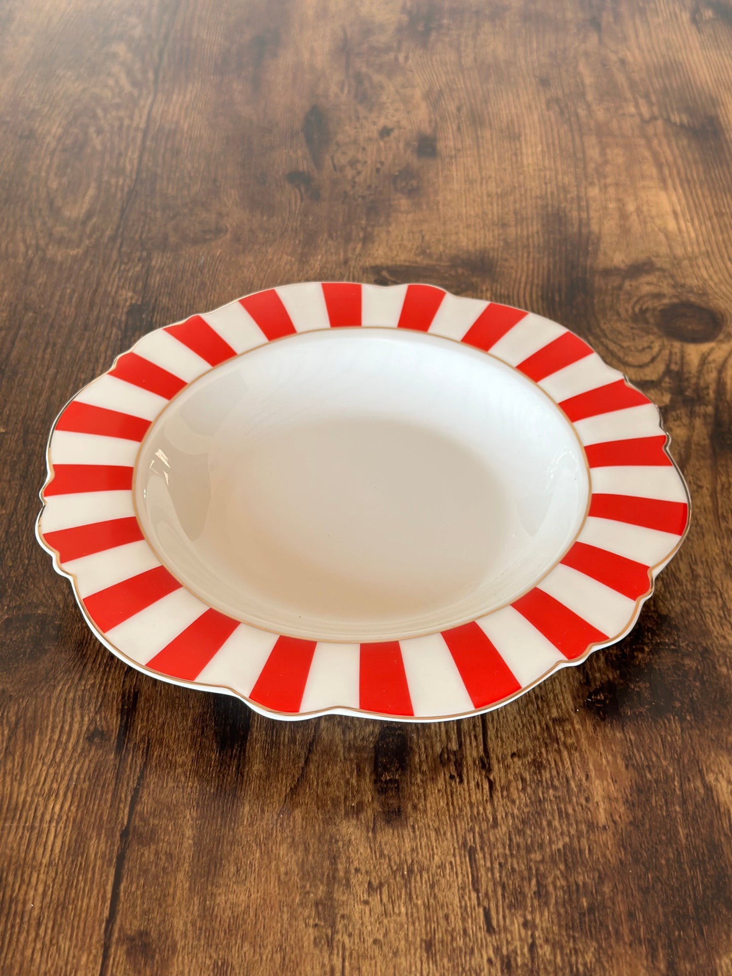 NA-PL-071 Plato Hondo Rayas. Set x 8