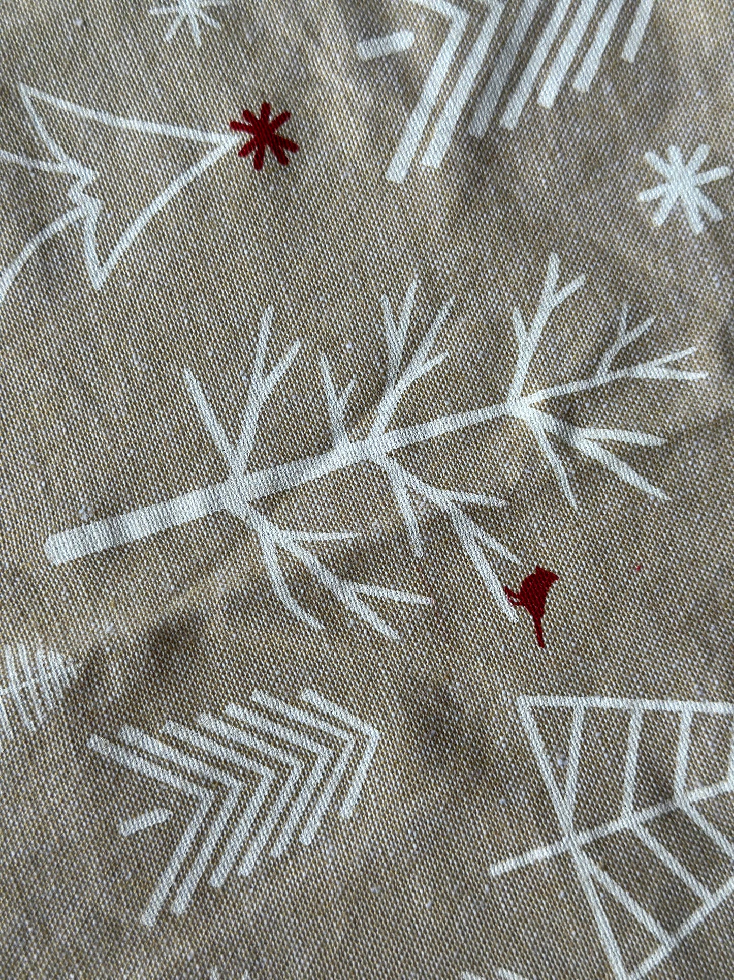 NA-SE-023 Servilletas Beige Árbol de Navidad Blanco x 8