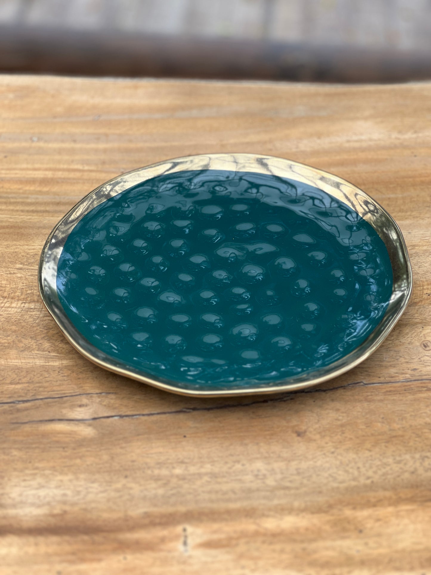 NA-VA-001 Vajilla Verde con Dorado Navidad 8 puestos 24 piezas