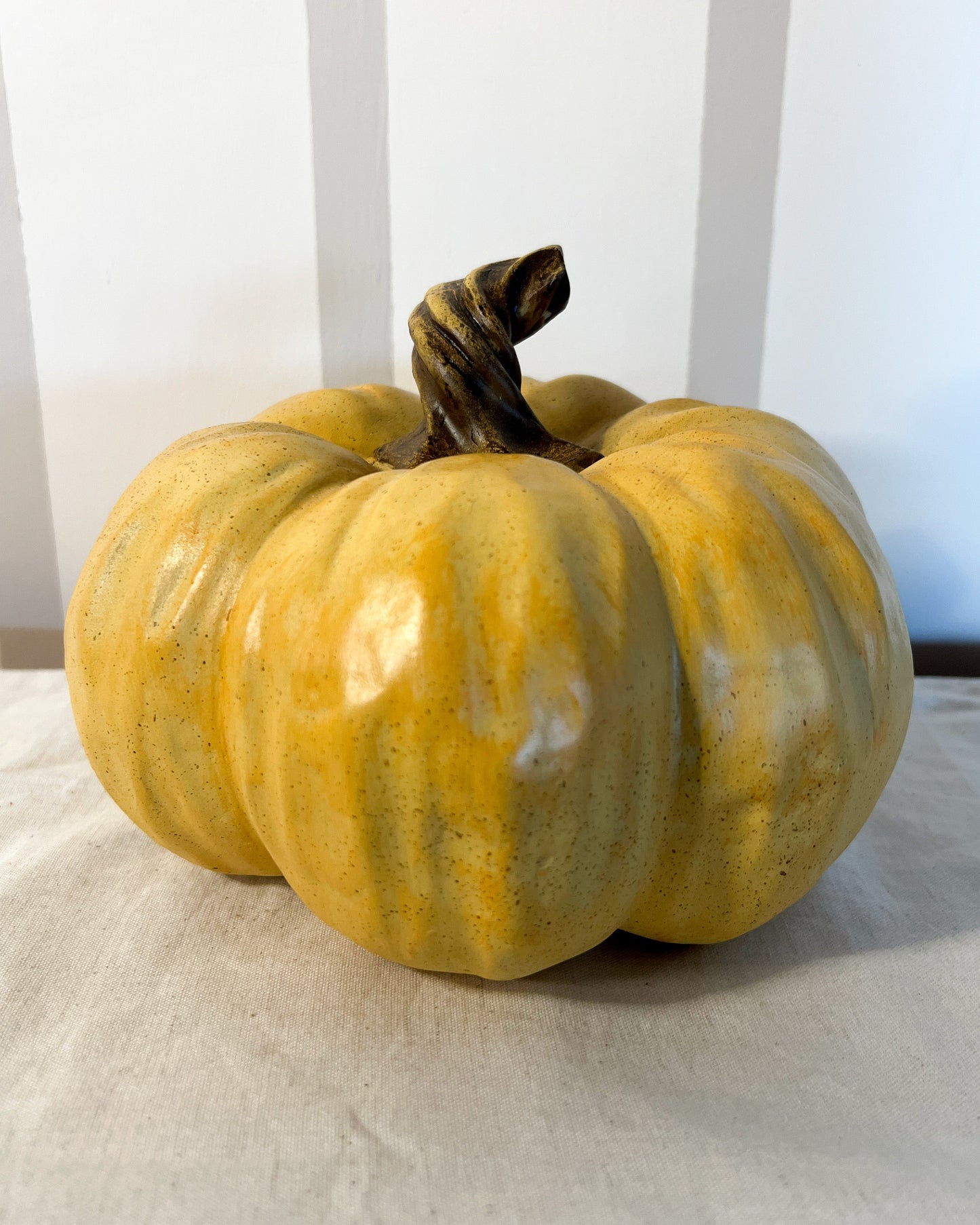 OT-DE-051 Decoración Calabaza Mostaza Otoño