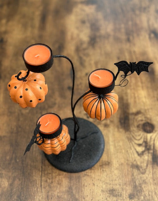 OT-DE-073 Candelabro calabazas & Murciélago Otoño