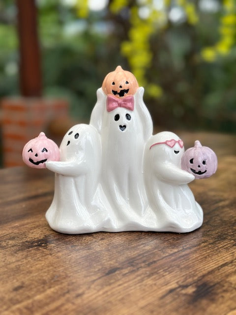 OT-DE-081 Fantasmas Triqui Calabaza Lila, Naranja y Gafas Otoño