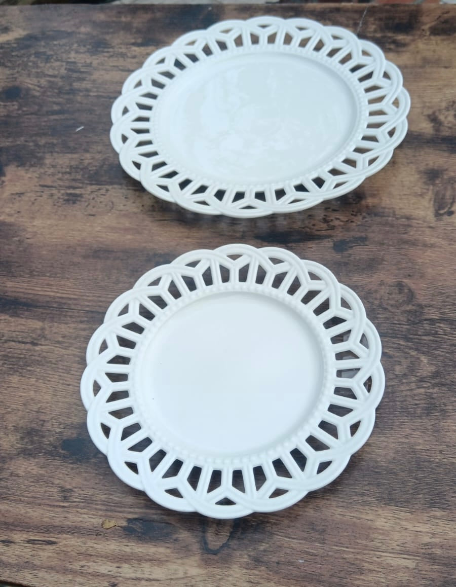NA-PL-074D Plato Blanco Calado, Set x 2. 4 Puestos