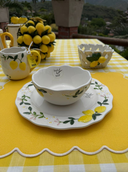 VE-VA-001 Vajilla Limones, Set x 3. 8 Puestos