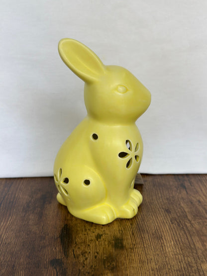 EA-DE-006 Conejo Amarillo Flores con Luz