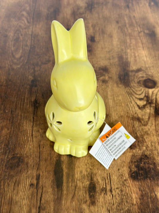 EA-DE-006 Conejo Amarillo Flores con Luz