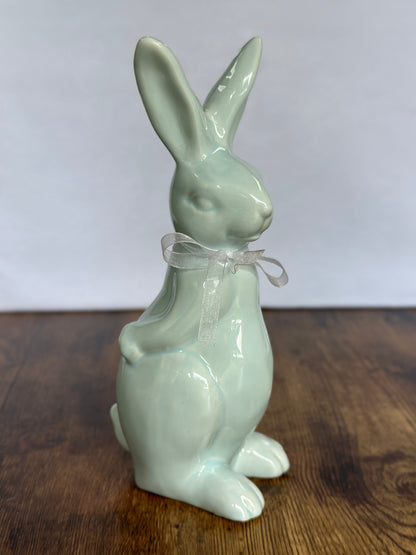 EA-DE-016 Pareja Conejos Azules Porcelana