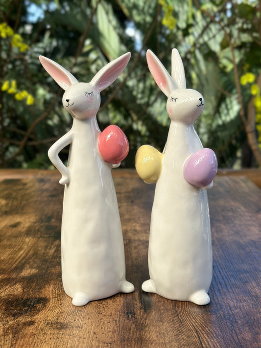 EA-DE-079 Pareja de Conejos con Huevos de Colores