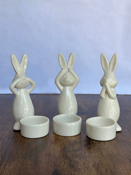 EA-DE-119 Set 3 Conejos Porta Velas