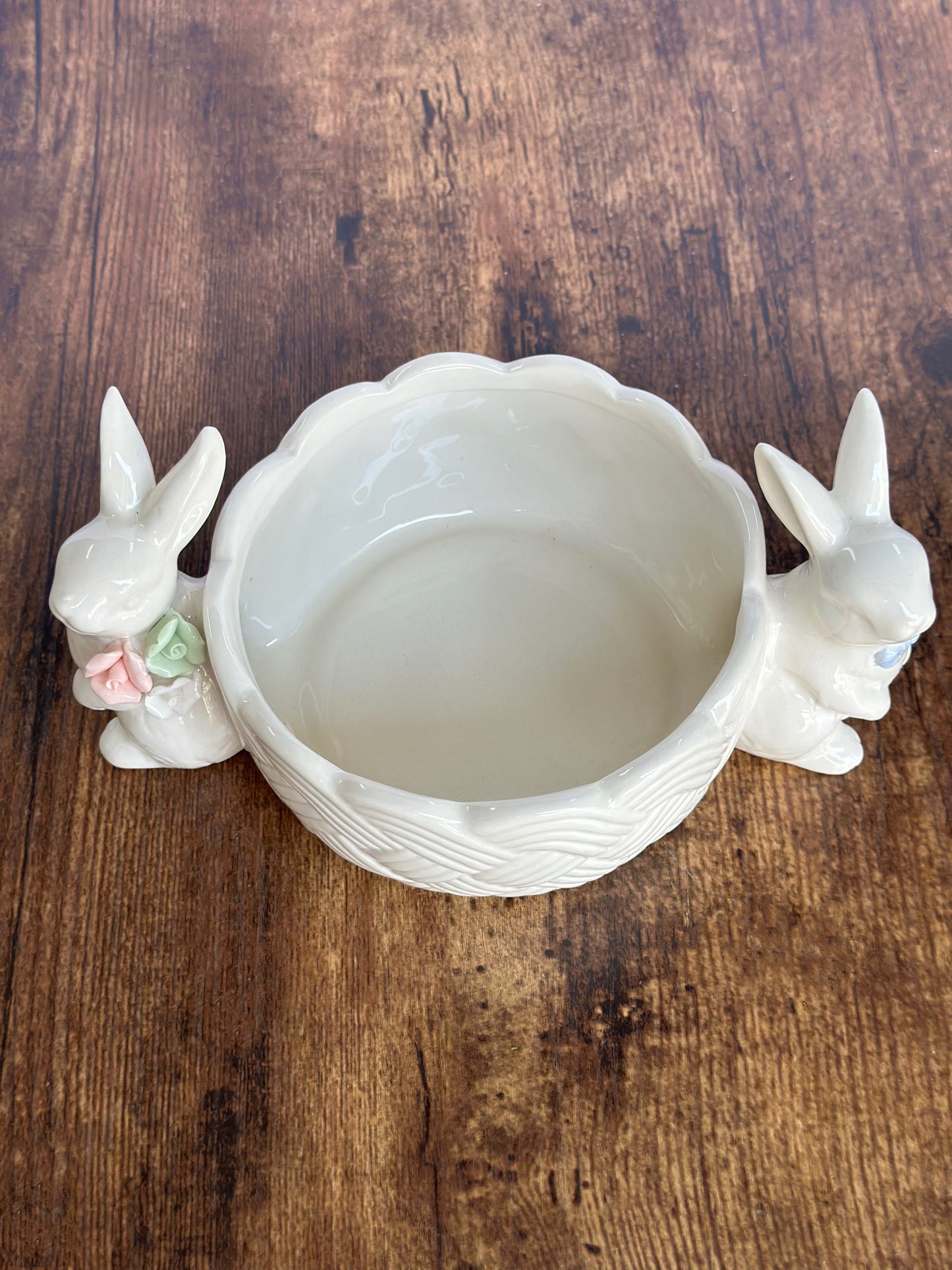 EA-DE-124 Bowl Porcelana con Dos Conejos