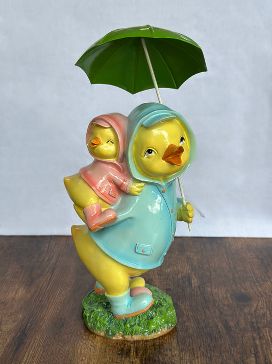EA-DE-130 Pato y Bebe con Sombrilla Verde