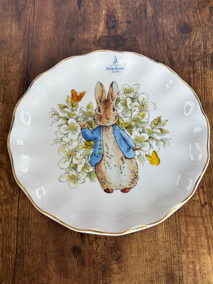 EA-VA-002 Vajilla Rabbit Chaqueta Azul & Mariposa. Borde Dorado. 6 puestos 18 piezas