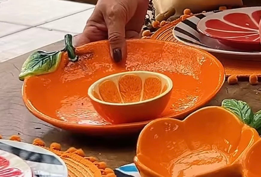 VE-DE-026 Plato en Forma de Naranja para Dip