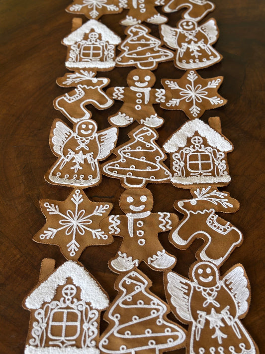 NA-CA-017 Camino de Mesa Galletas de Jengibre Navidad