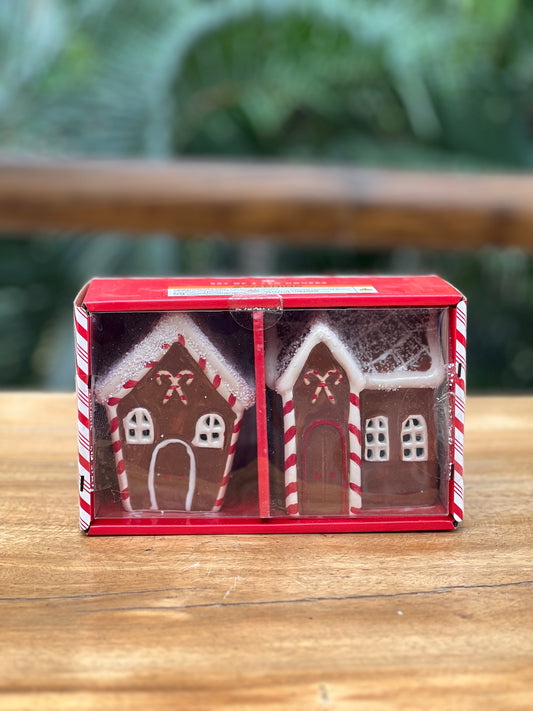 NA-DE-014 Decoración Galleta Casitas Luz Caja Navidad