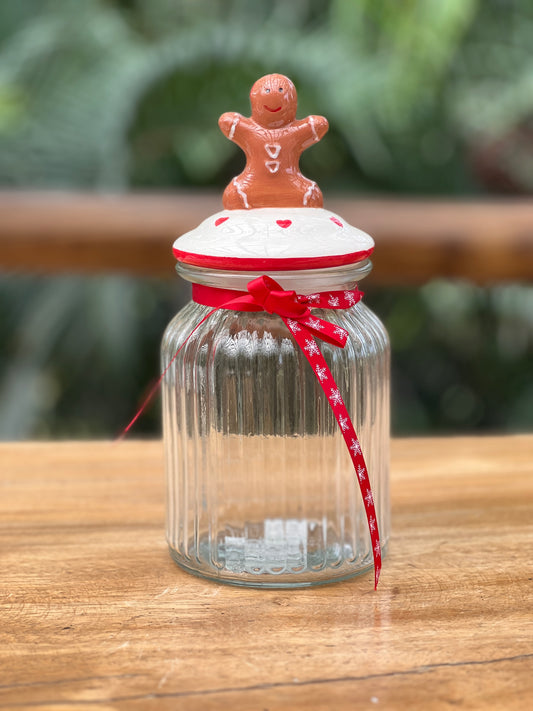 NA-DE-018 Decoración Galleta Galletero Vidrio Navidad
