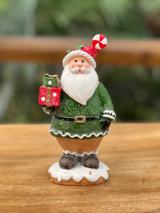 NA-DE-033 Decoración Papa Noel Chaqueta Verde Brillante Navidad