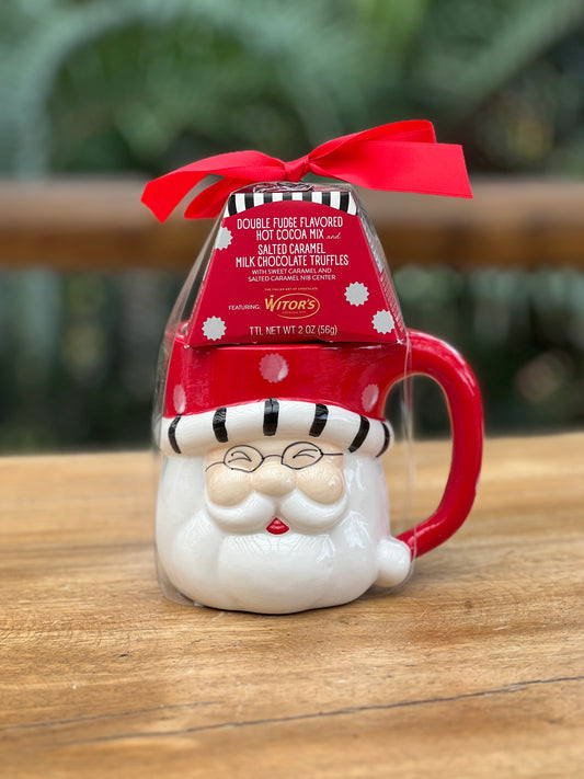 NA-DE-036 Mug Papa Noel con Set de Chocolate Navidad