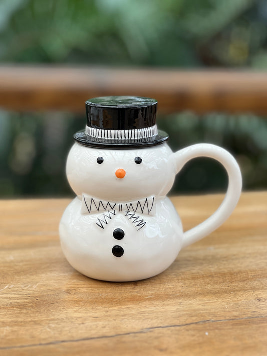 NA-DE-042 Decoración Mug Muñeco De Nieve Navidad
