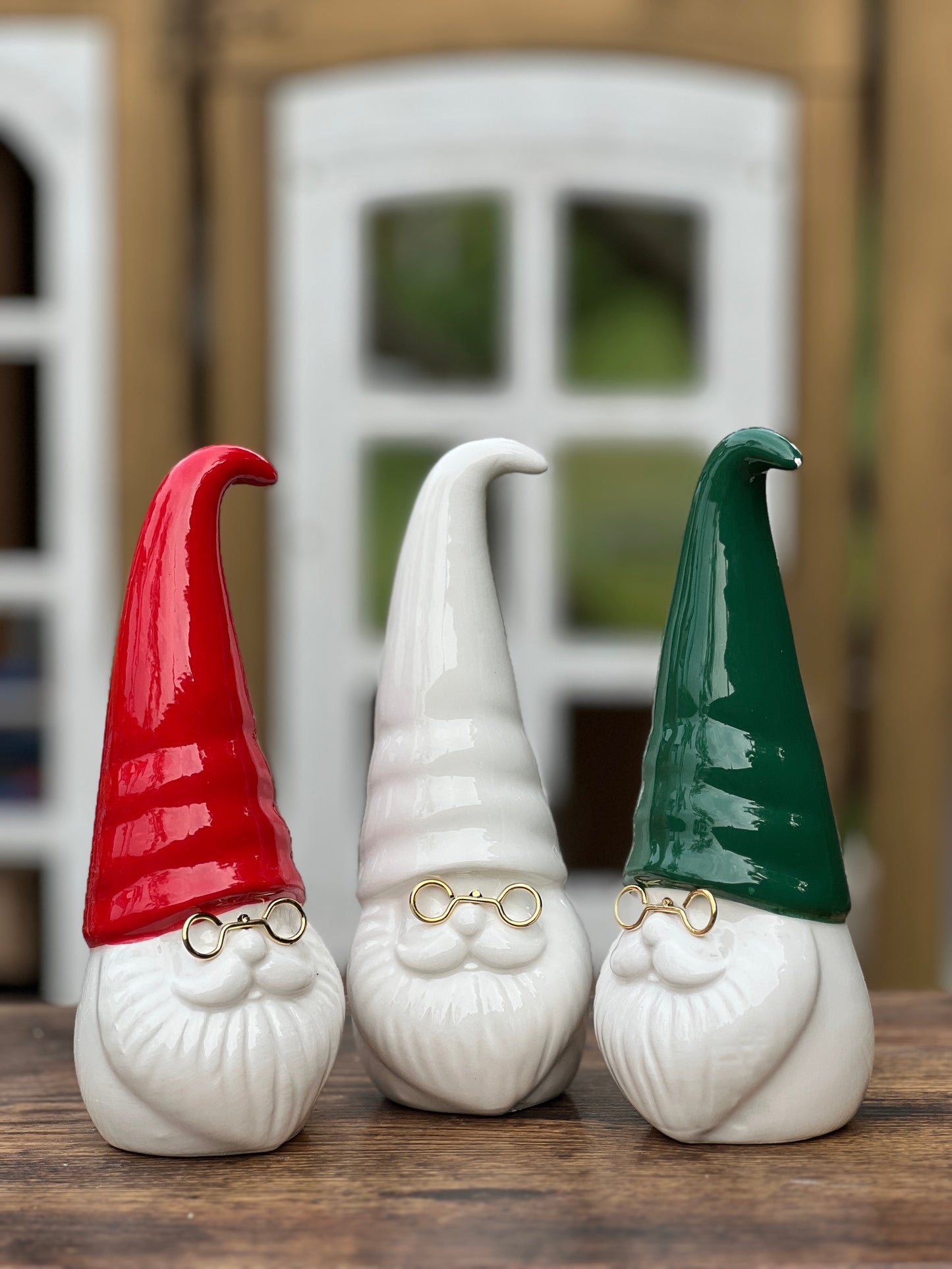 NA-DE-061 Decoración Caja de Gnomos con Gafas x 3 Navidad