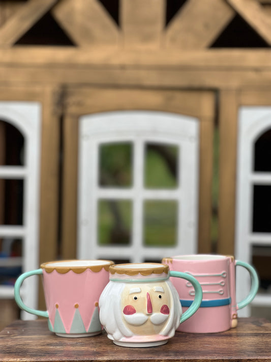 NA-DE-064 Mugs Cascanuces Pastel Set x 3 Navidad