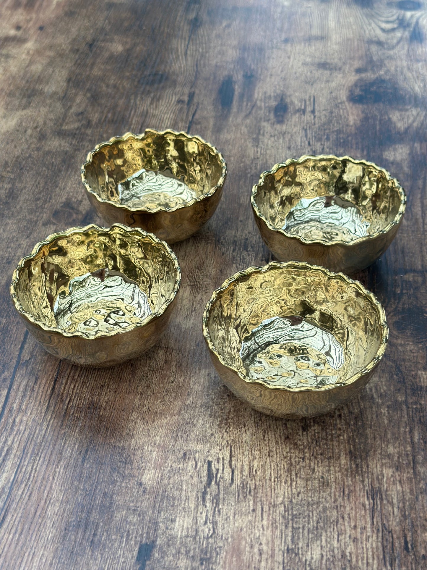 NA-DE-104  Bowl Grande Dorado + 8 Bowls Dorados Pequeños