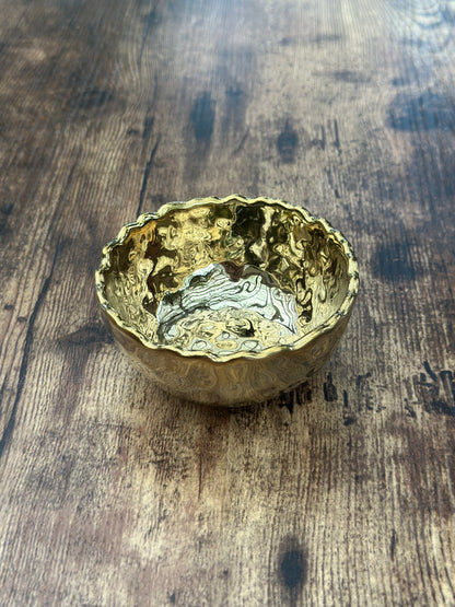 NA-DE-104  Bowl Grande Dorado + 8 Bowls Dorados Pequeños