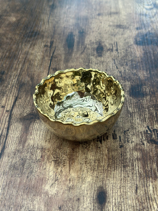 NA-DE-104  Bowl Grande Dorado + 8 Bowls Dorados Pequeños