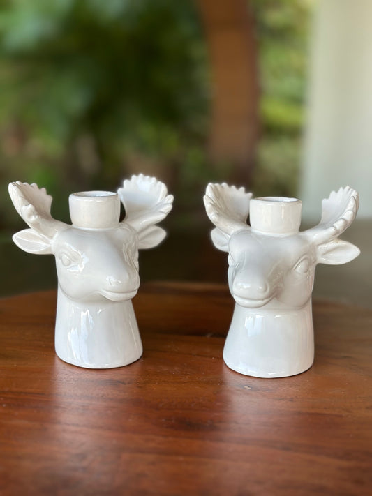 NA-DE-119 Candelabro Reno Blanco. Set x 2