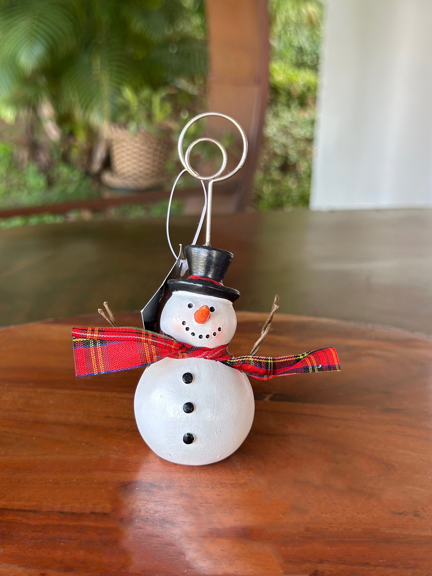 NA-DE-120 Muñeco de Nieve Porta Tarjetas. Set x 4