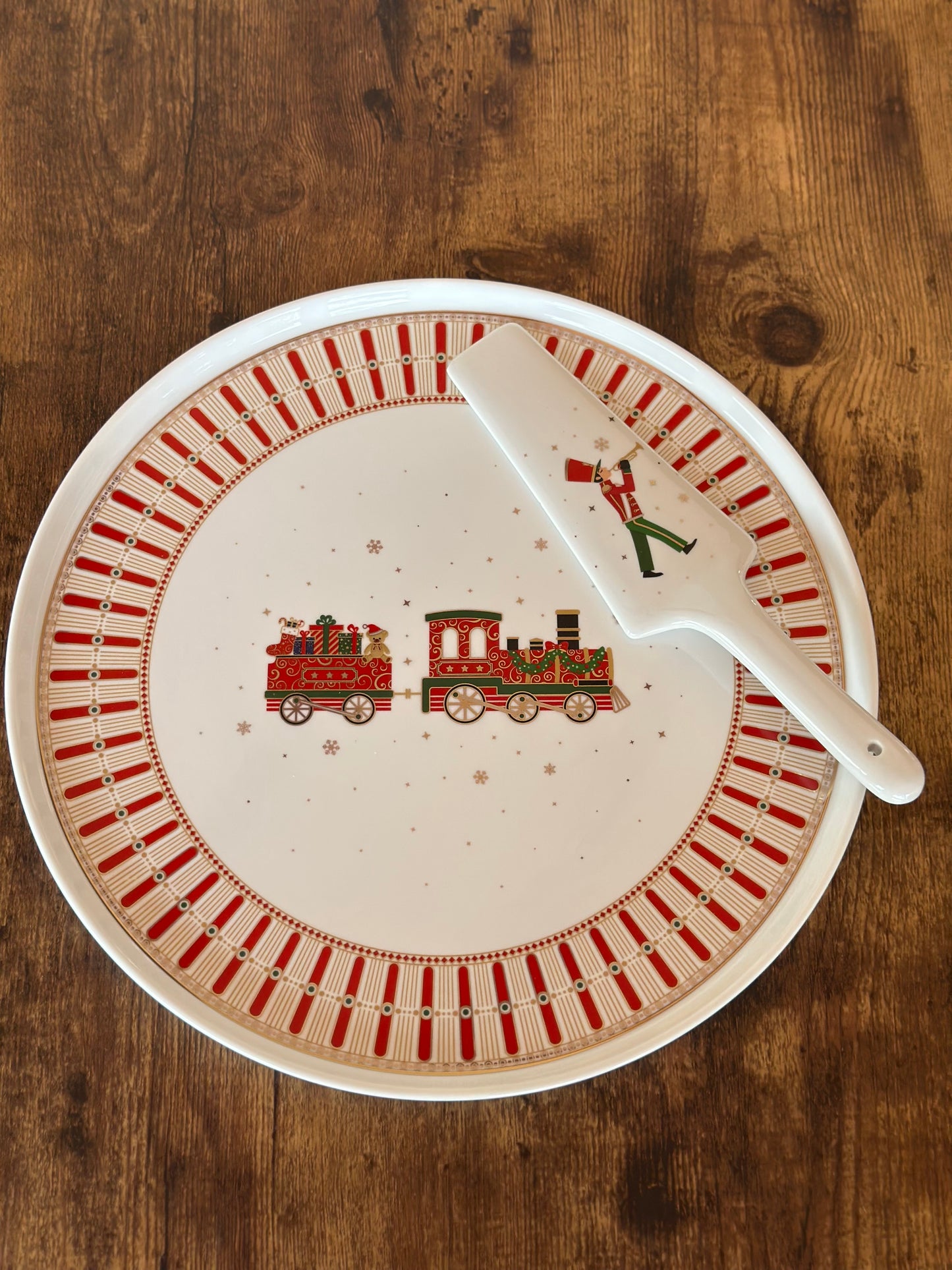 NA-DE-137 Tortera Tren & Cuchara Navidad