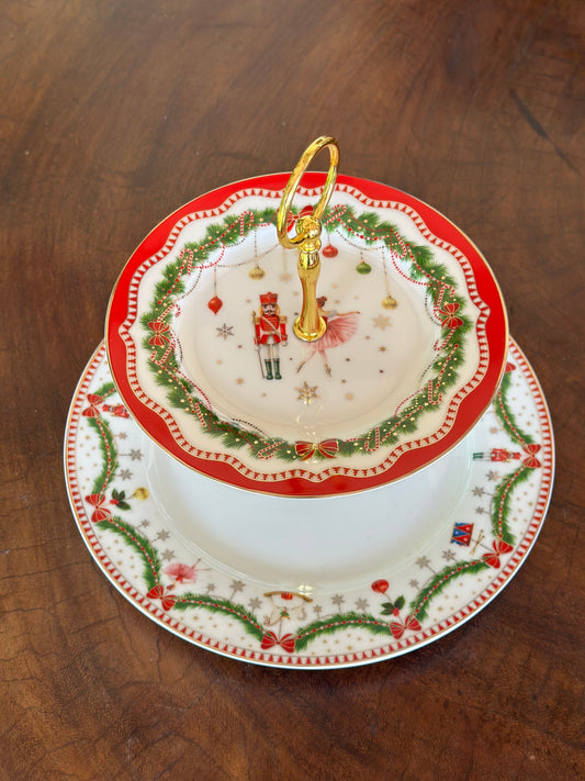 NA-DE-144 Bandeja 2 Pisos Navidad