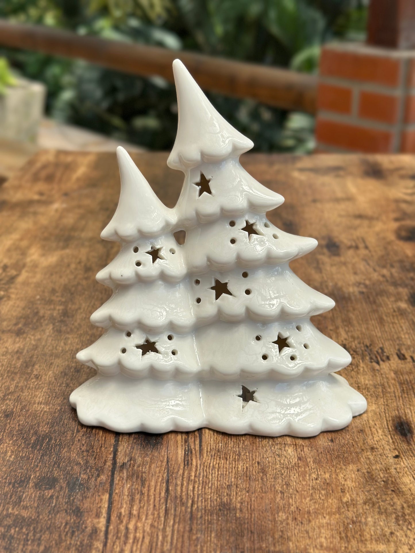 NA-DE-160 Arboles con Estrellas Blancos Porcelana