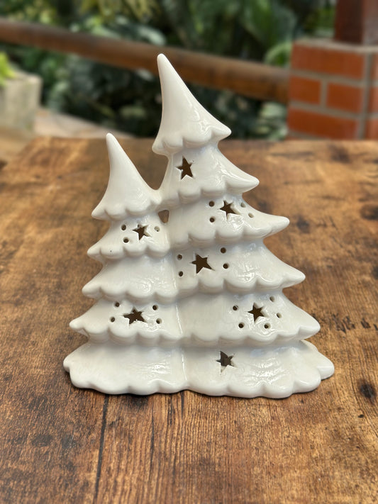 NA-DE-160 Arboles con Estrellas Blancos Porcelana