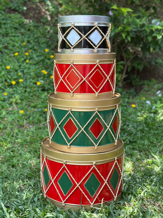 NA-DE-162 Tambores Navidad. Set x 4