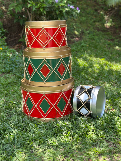 NA-DE-162 Tambores Navidad. Set x 4