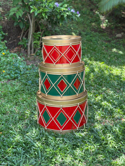 NA-DE-162 Tambores Navidad. Set x 4