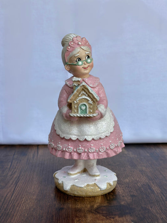 NA-DE-168 Abuela Sosteniendo Casa Jengibre Navidad