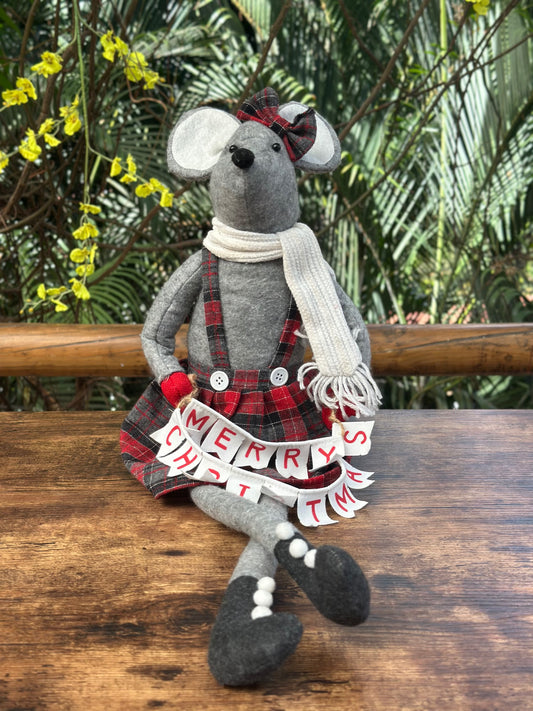NA-DE-180 Muñeco Ratona Sentada Navidad