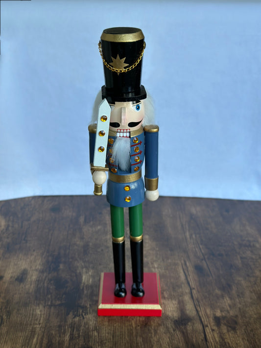 NA-DE-196 Cascanuez Azul Madera Navidad