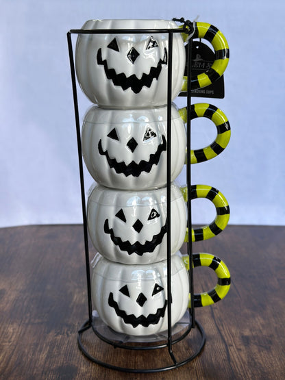 OT-DE-098 Mug Blanco Calabaza Brava. Set x 4