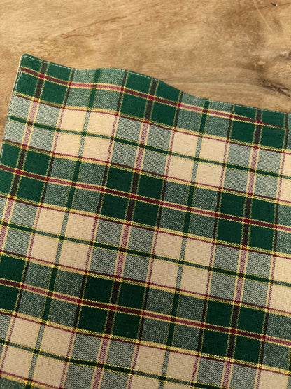 NA-IN-008 Individuales Cuadros Verdes Navidad. Set x 8