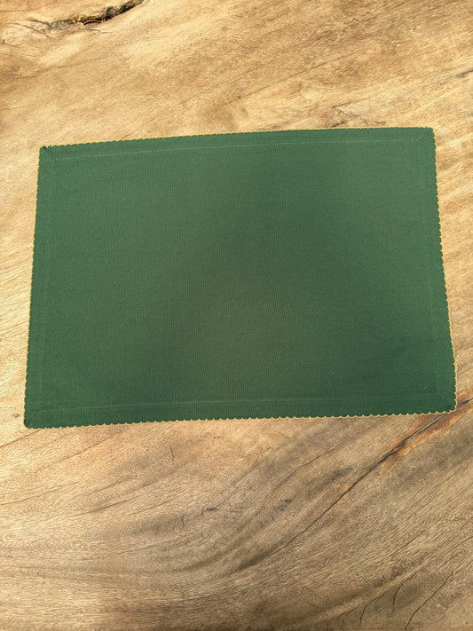 NA-IN-011 Individuales Verdes Filo Dorado. Set x 8