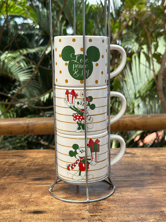 NA-JT-005 Juego de Pocillos Mickey Mouse Navidad. Set x 3