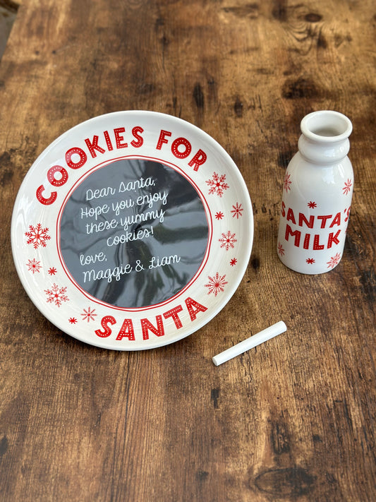 NA-JT-010 Set Cookies para Santa Escribir. Plato & Botella