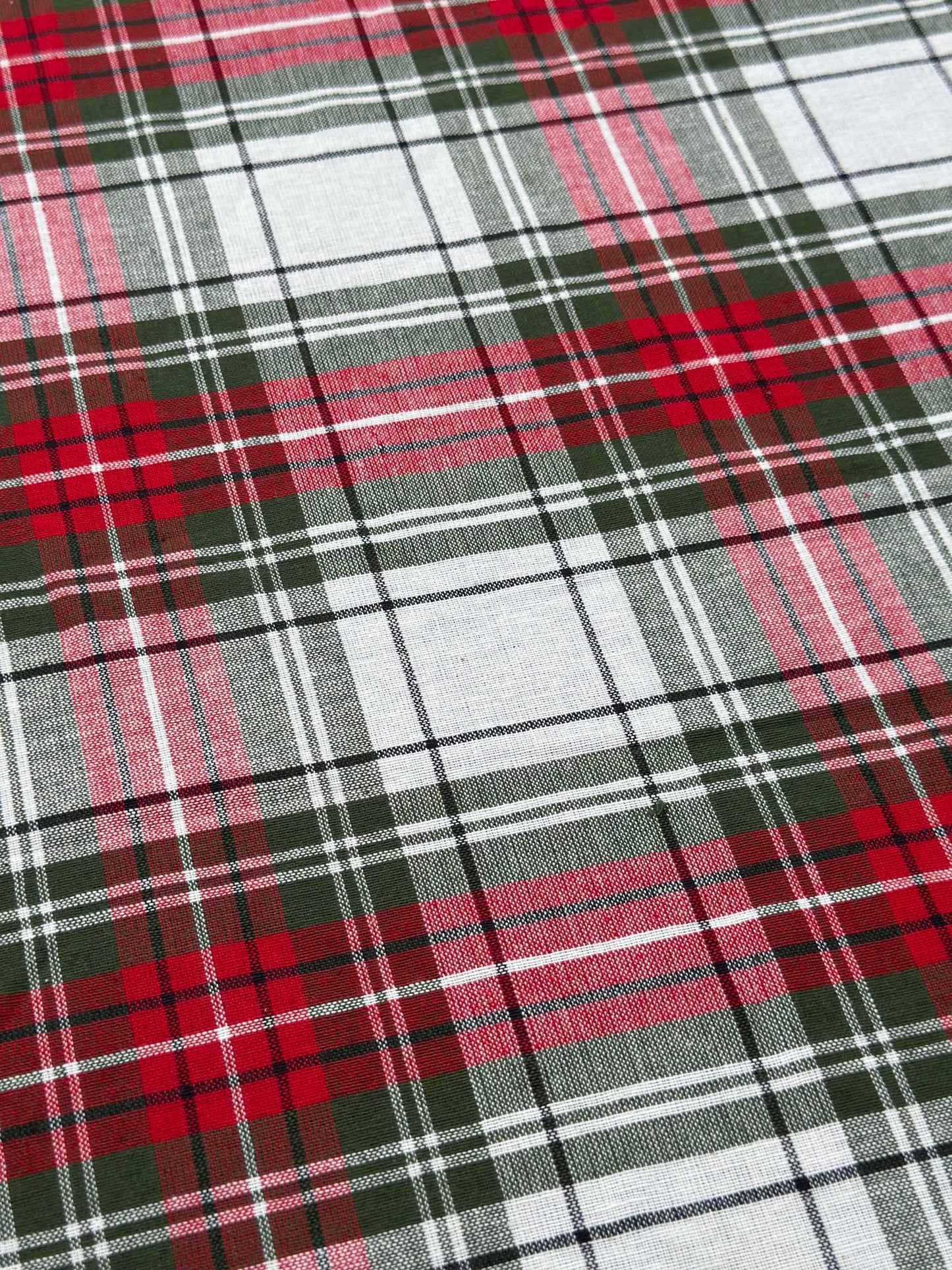 NA-MA-003 Mantel Bufalo Verde-Rojo-Blanco Navidad