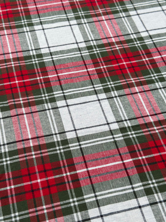 NA-MA-003 Mantel Bufalo Verde-Rojo-Blanco Navidad